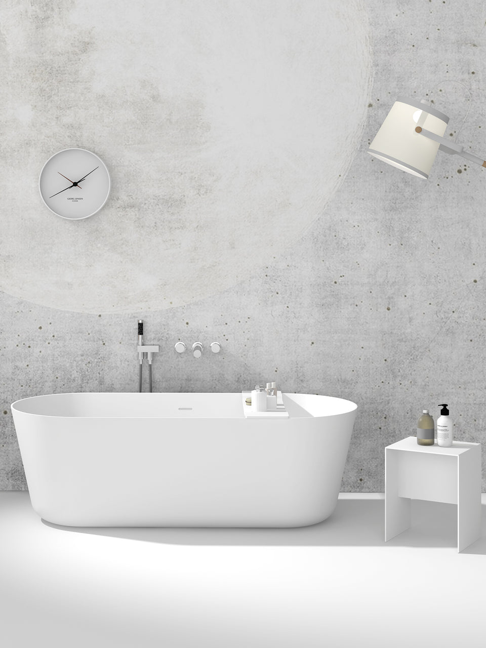 ACRYLIC FREE STANDING BATH-MATTE WHITE