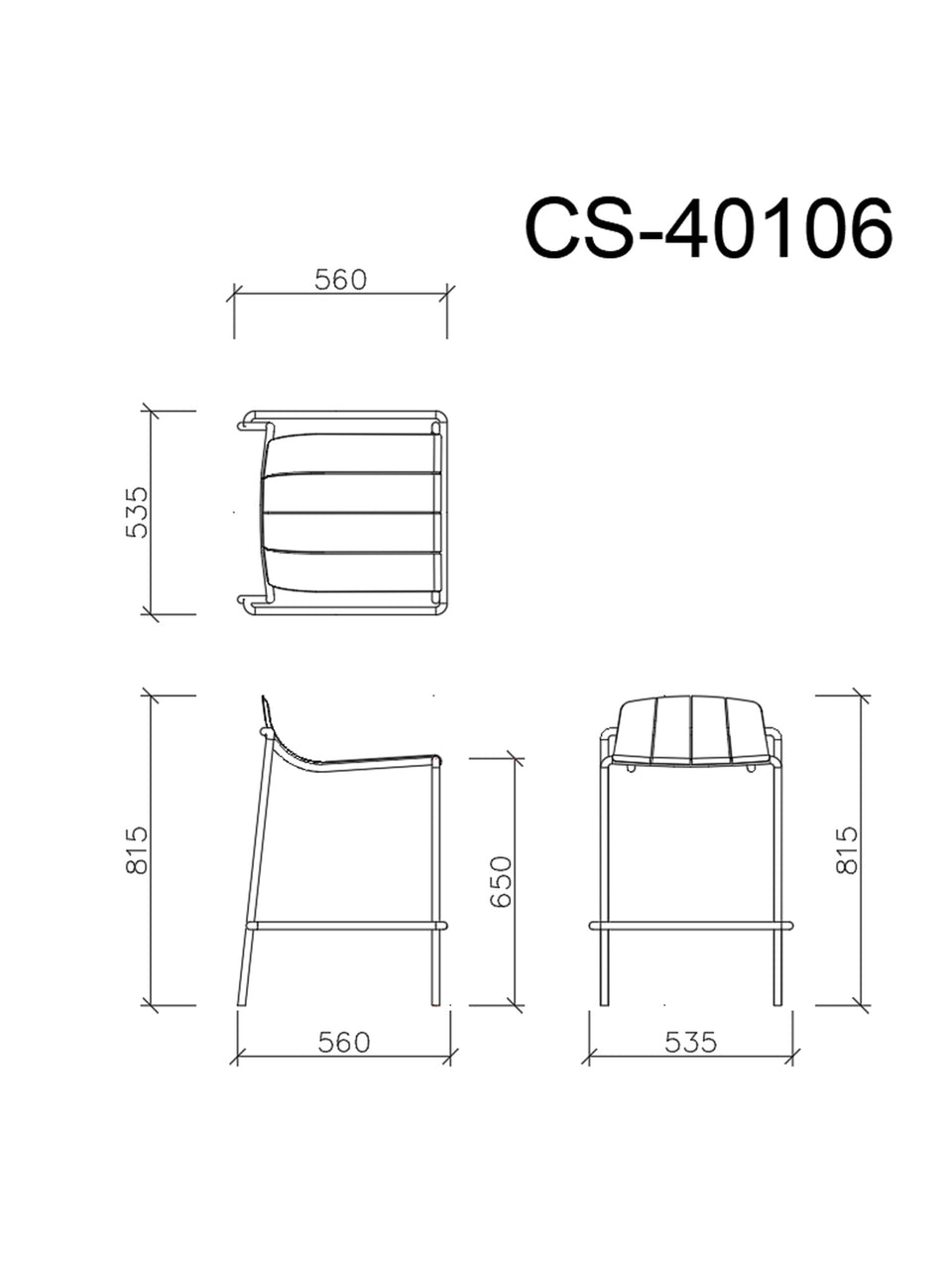 DASIA STOOL COUNTER OUTDOOR ALUMINIUM STACKABLE