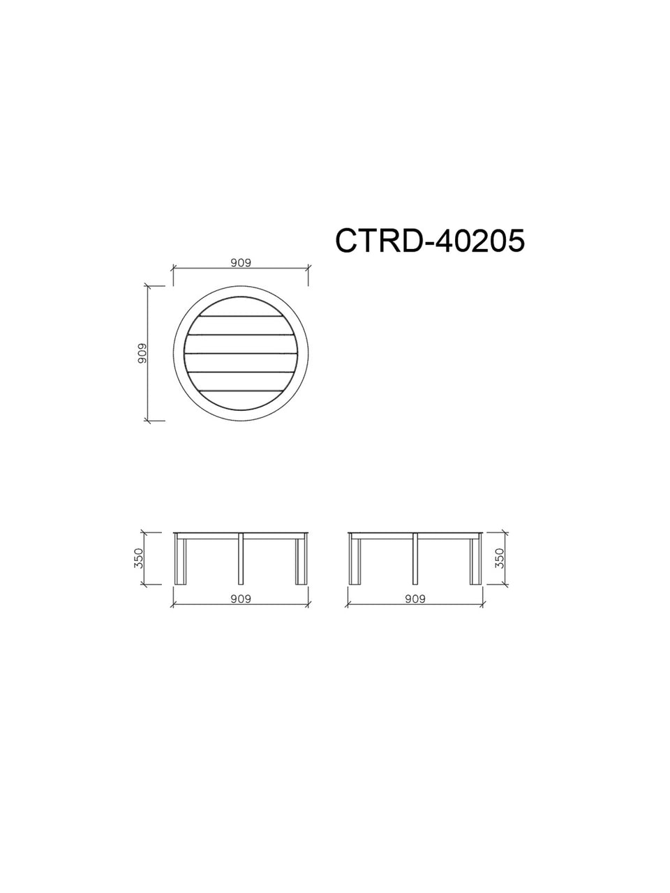 NEMI COFFEE TABLE ROUND OUTDOOR ALUMINIUM