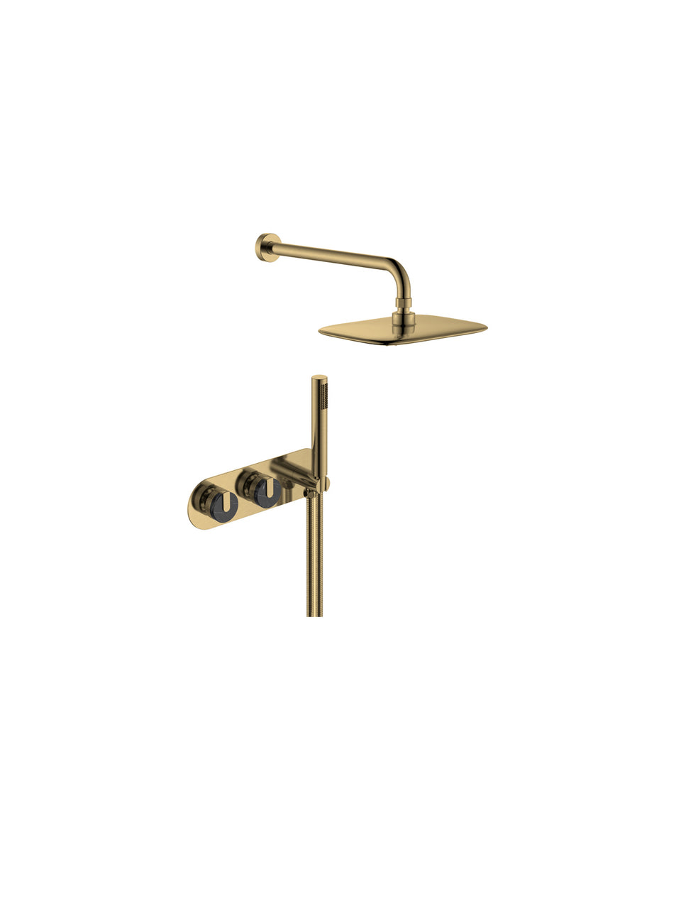 2 IN 1 SHOWER SET-GOLD BRUSHED