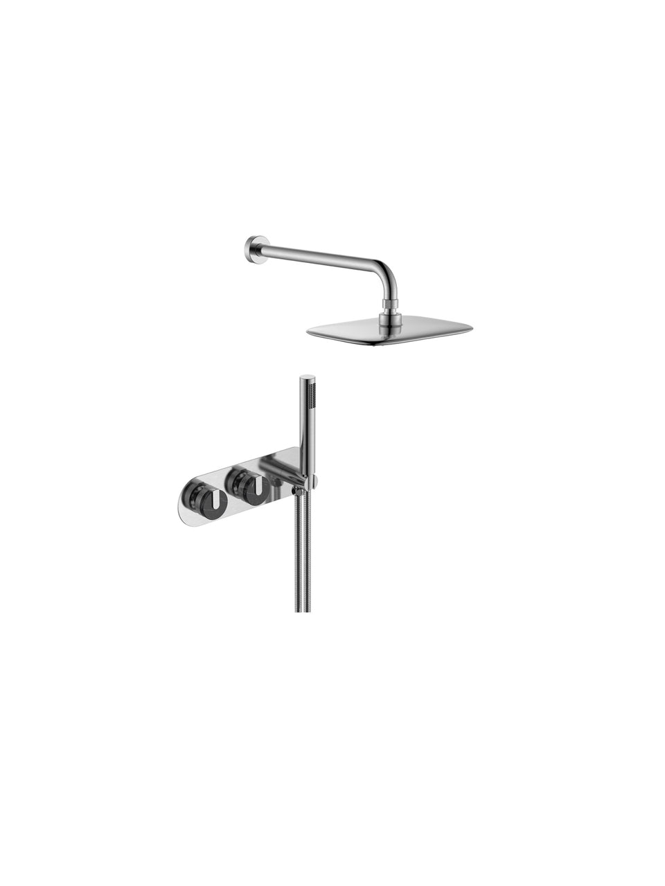 2 IN 1 SHOWER SET-NICKEL BRUSHED