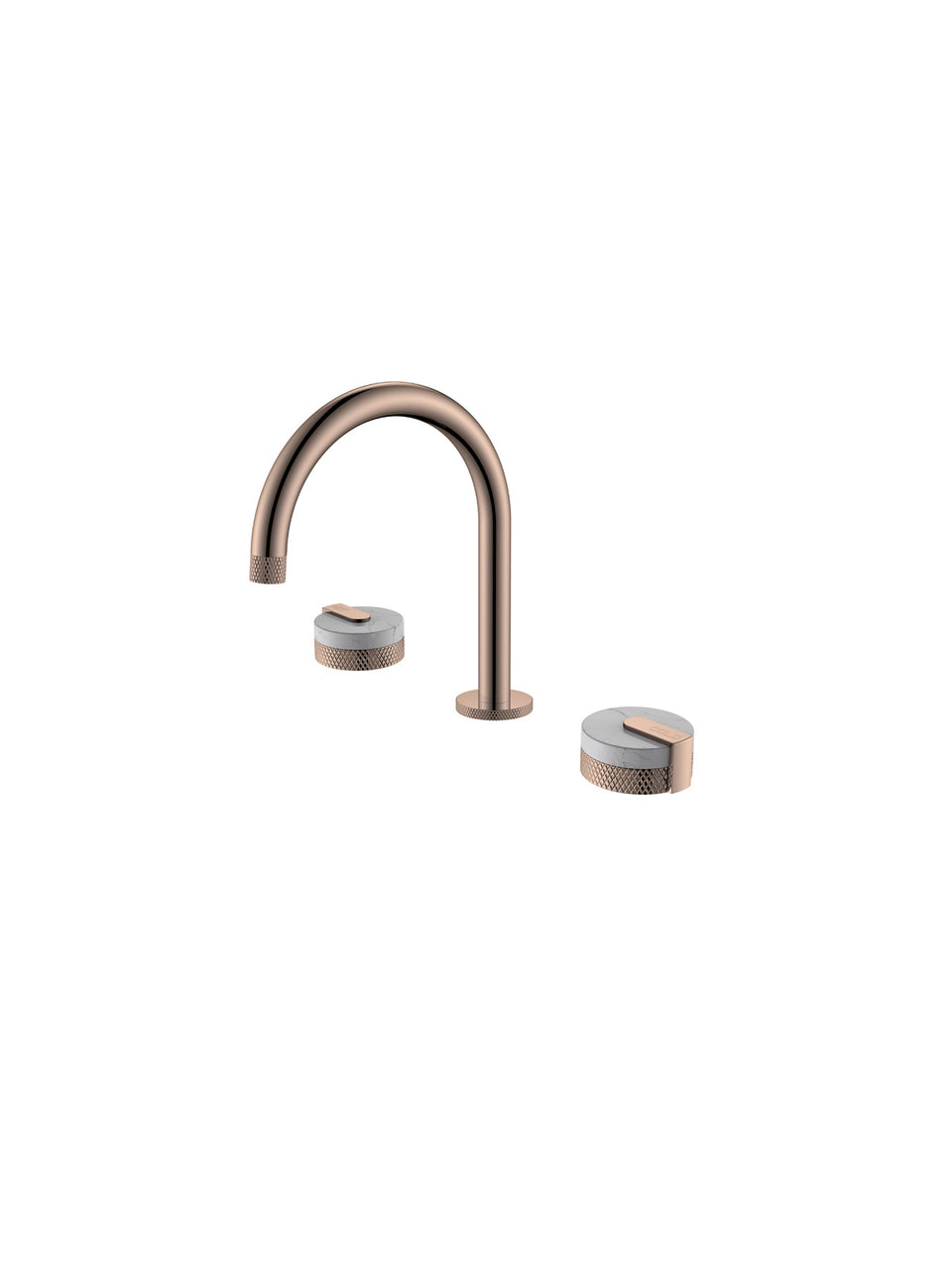 DECK MOUNTED BATHROOM BASIN MIXER TAP-ROSE GOLD