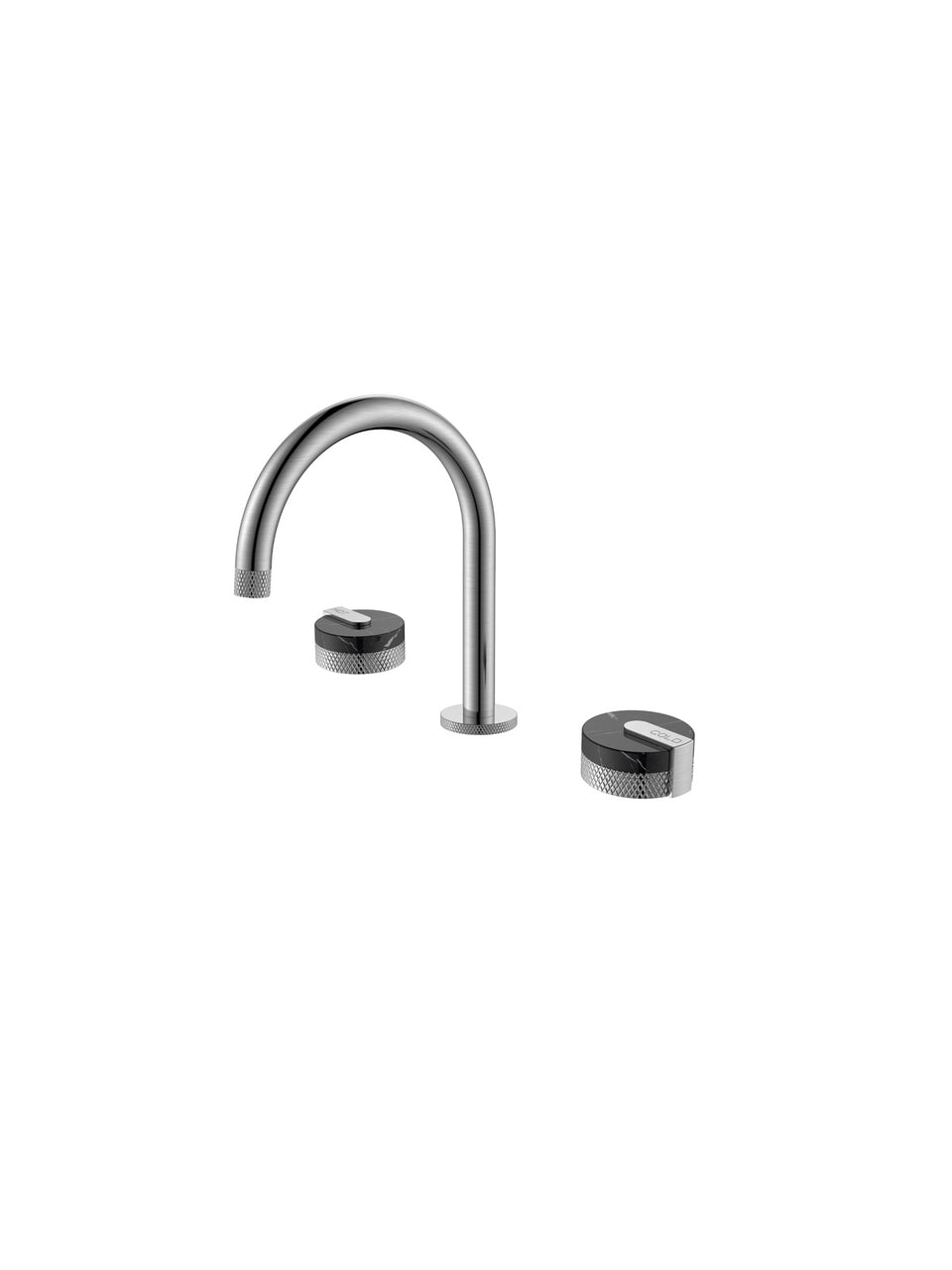 DECK MOUNTED BATHROOM BASIN MIXER TAP-NICKEL BRUSHED