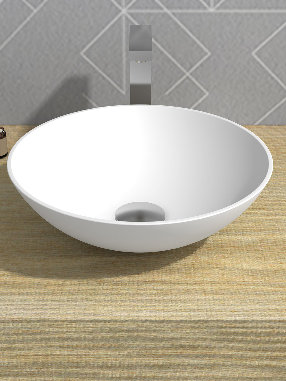 ACRYLIC WASH BASIN SINK-MATTE WHITE