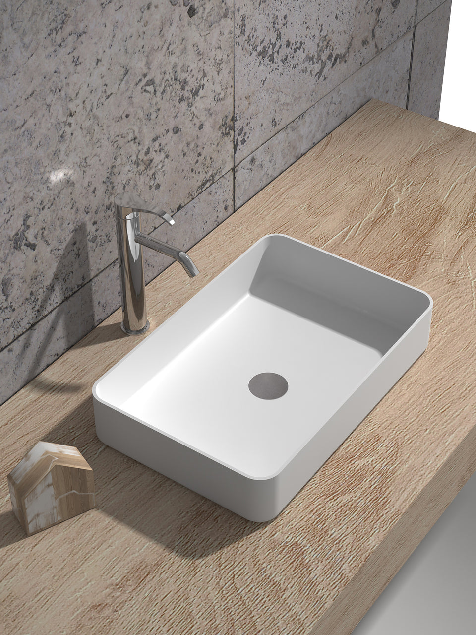 ACRYLIC WASH BASIN SINK-MATTE WHITE