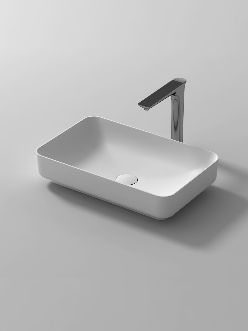 ACRYLIC WASH BASIN SINK-MATTE WHITE