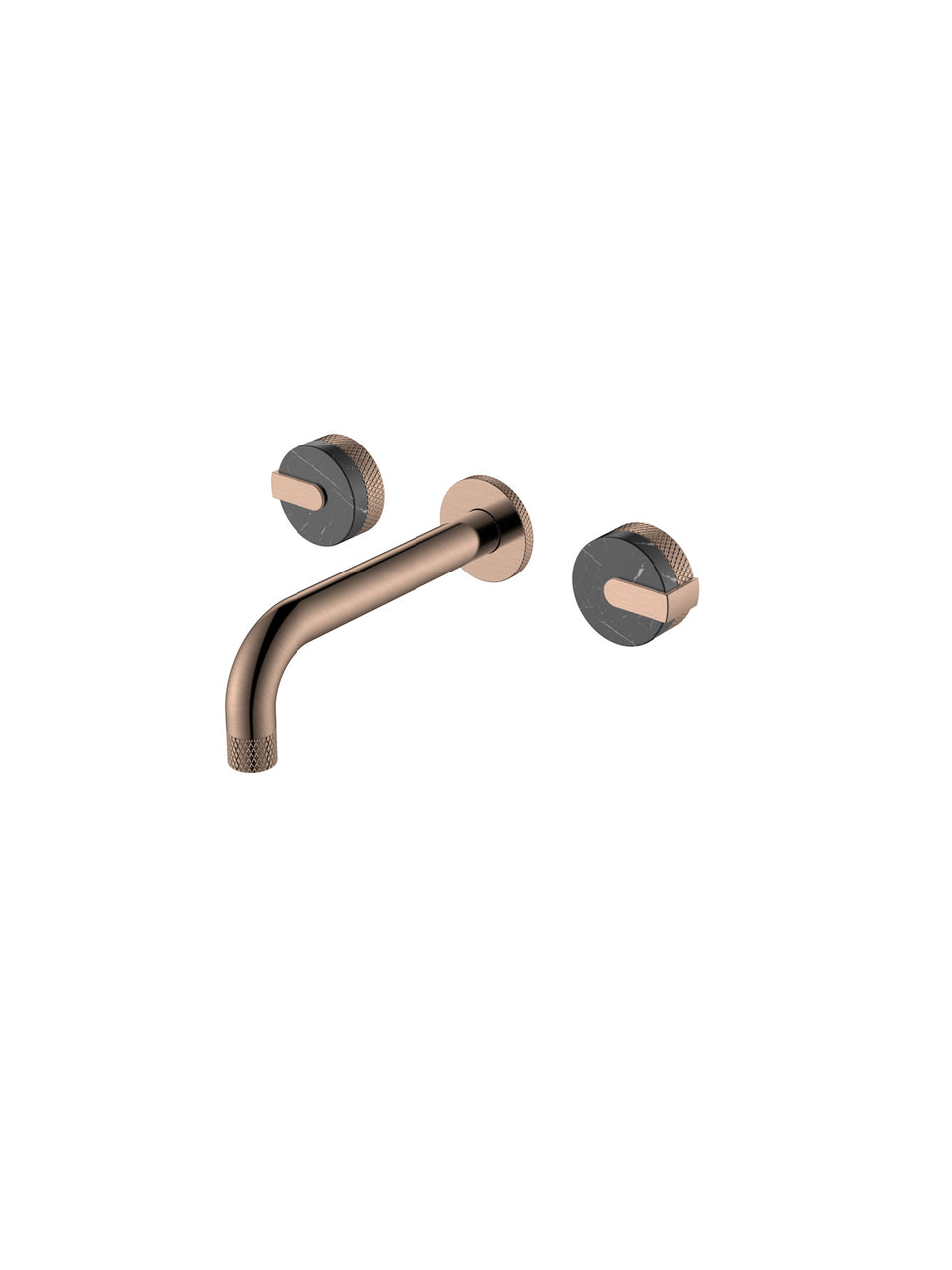 WALL MOUNTED BASIN MIXER TAP-ROSE GOLD BRUSHED