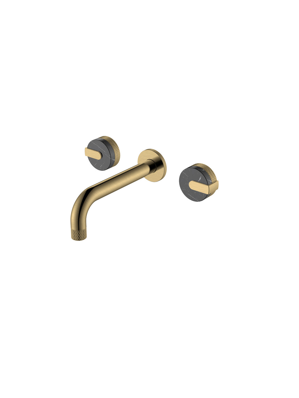 WALL MOUNTED BASIN MIXER TAP-GOLD BRUSHED