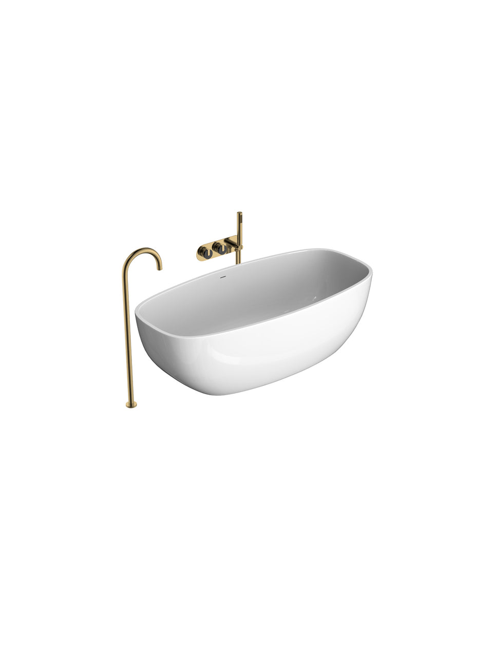 BATH TAP WITH HAND SHOWER-GOLD BRUSHED