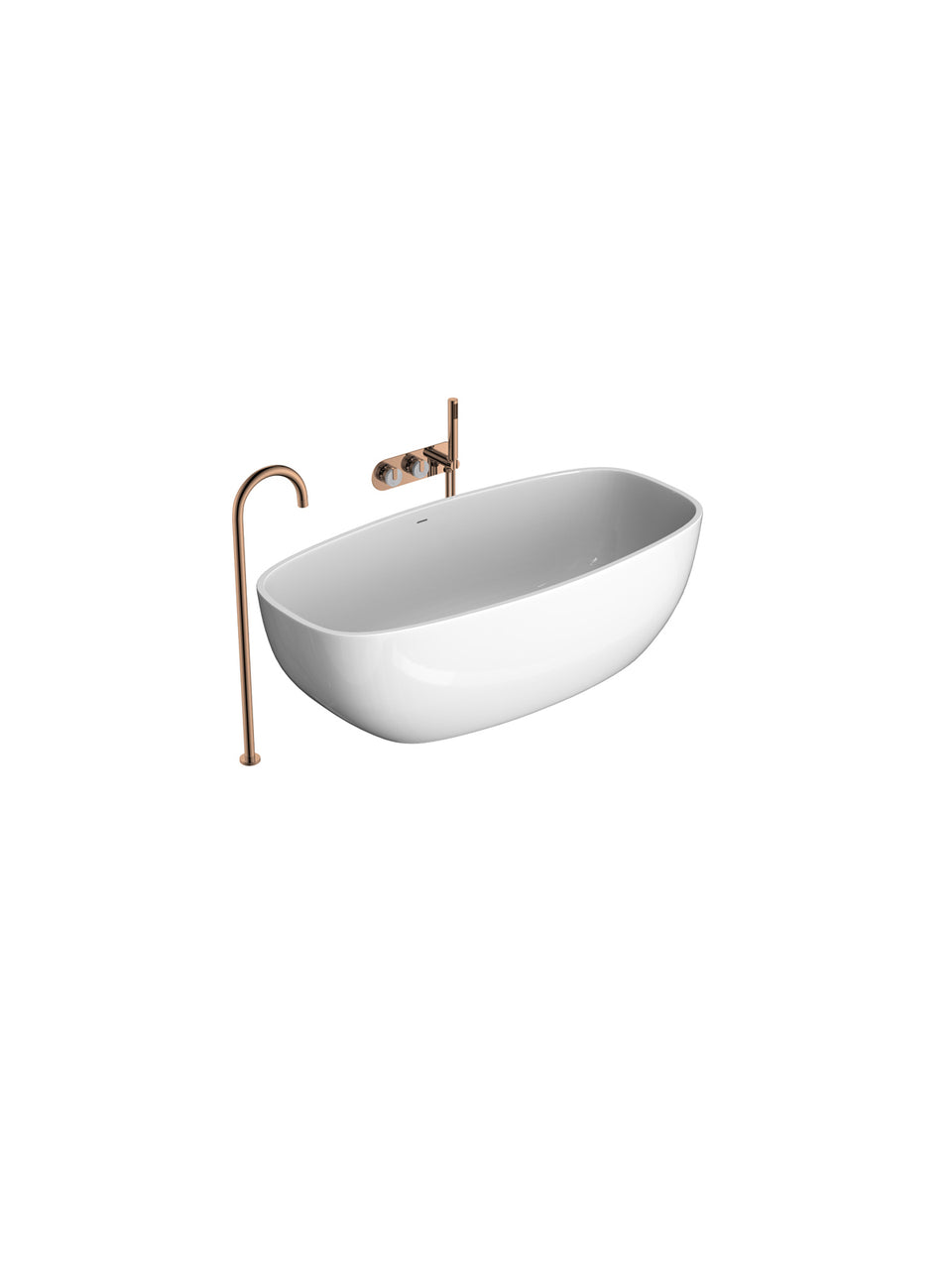 BATH TAP WITH HAND SHOWER-ROSE GOLD