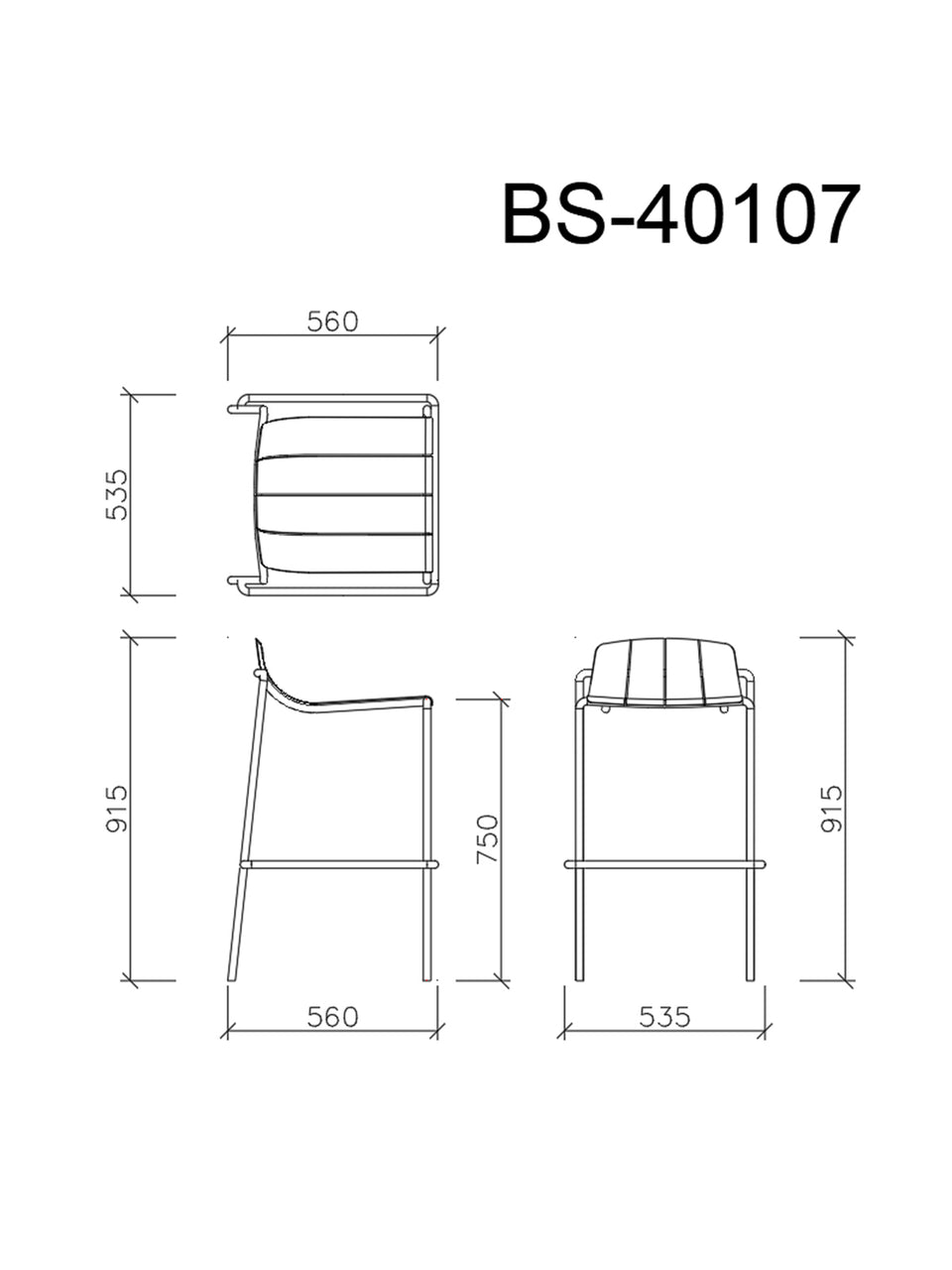 DASIA STOOL COUNTER OUTDOOR ALUMINIUM STACKABLE