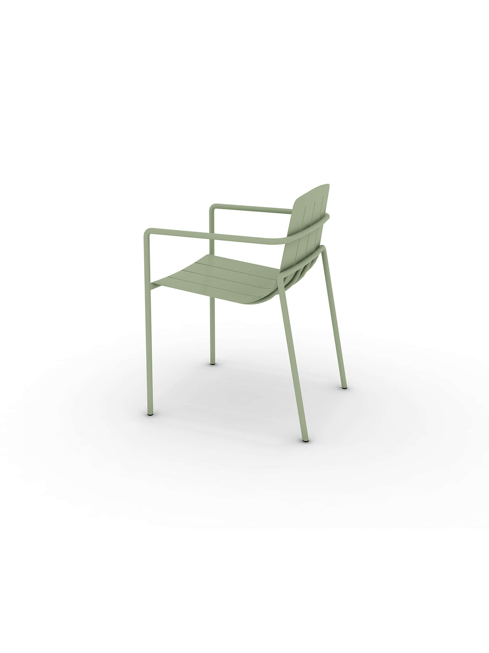 DASIA DINING CHAIR WITH ARMREST OUTDOOR ALUMINIUM STACKABLE-CHAM