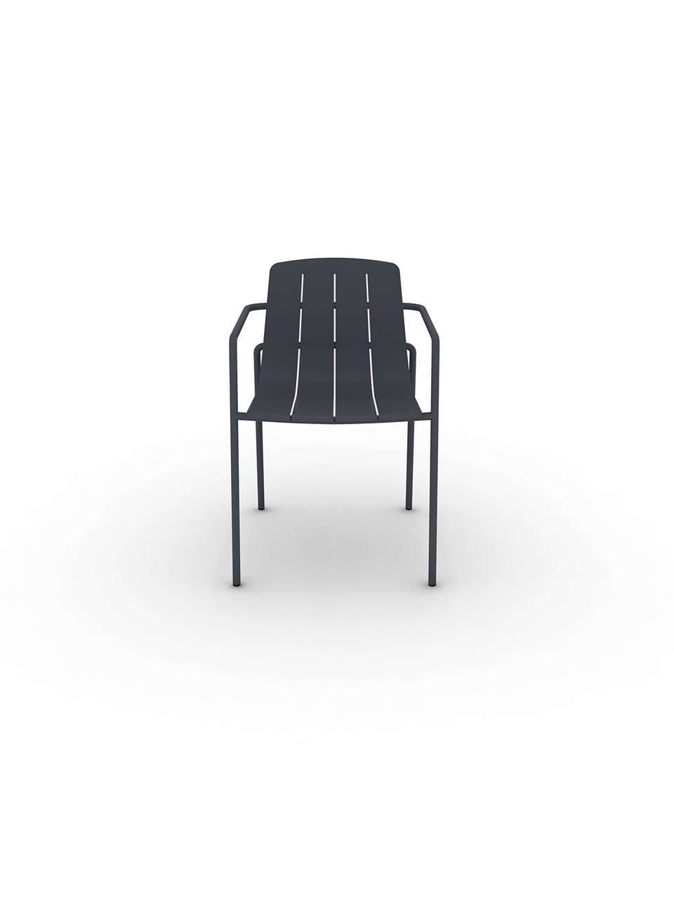 DASIA DINING CHAIR WITH ARMREST OUTDOOR ALUMINIUM STACKABLE-CHAM