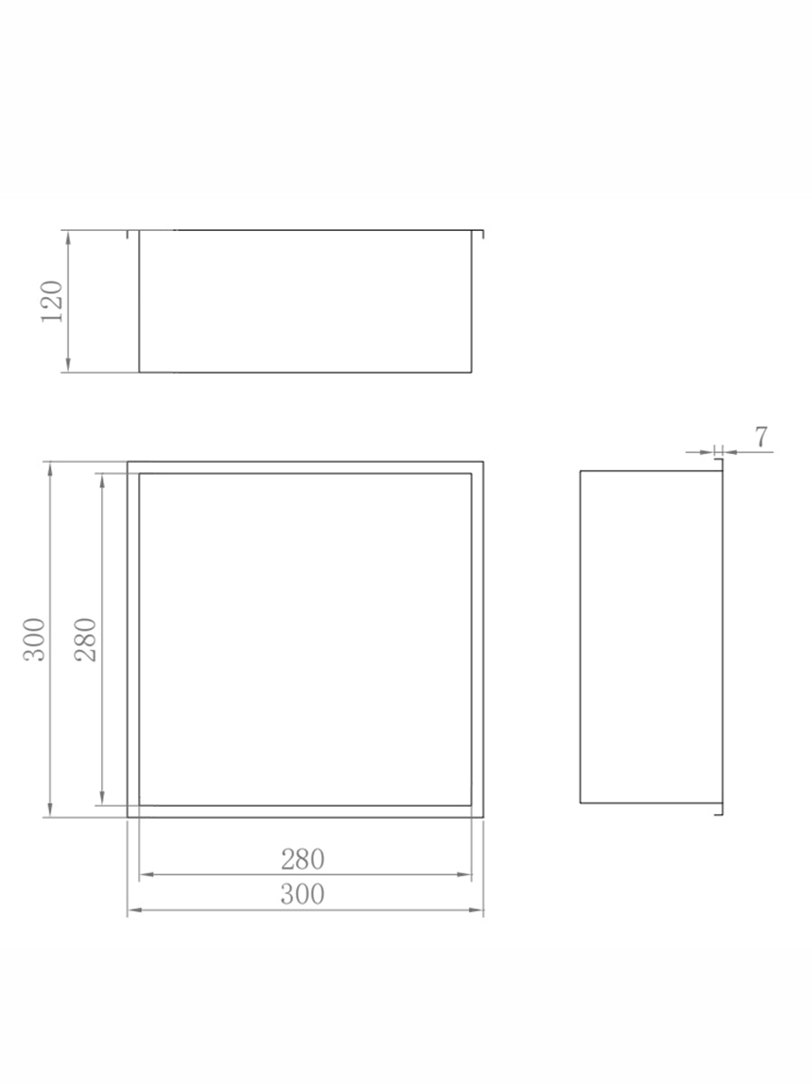 304 STAINLESS STEEL 300MM SHOWER NICHE