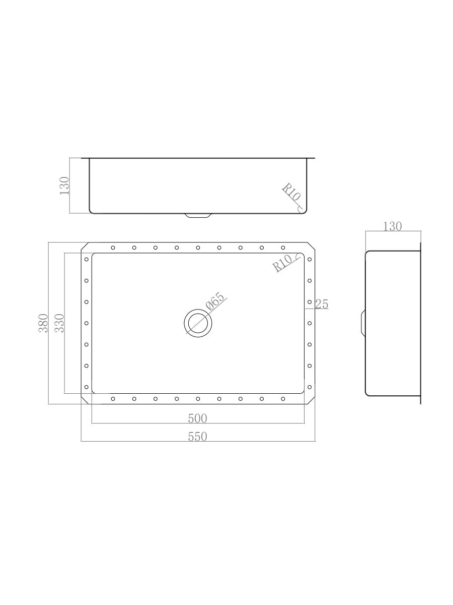 SQUARE KITCHEN BASIN SINK