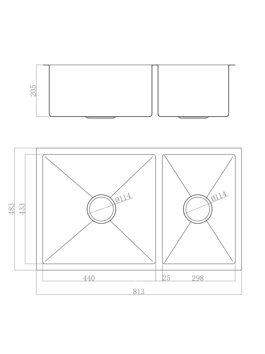 HAND MADE DOUBLE KITCHEN 304 STAINLESS STEEL