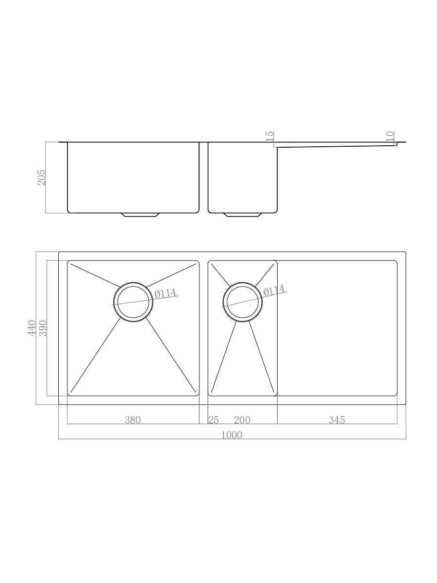 HAND MADE DOUBLE KITCHEN SINK